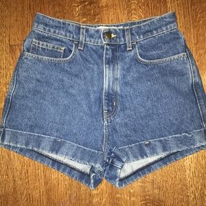 American Apparel High-Waisted Denim Shorts